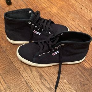 Black superga high tops